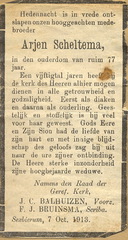 FA-00003 | Arjen Scheltema (1836-1913) overl adv