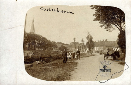 OB-00671 | Straatbeeld Oosterbierum rond 1920